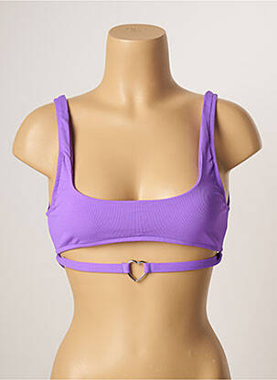 Haut de maillot de bain stretch brassieres violet KHASSANI femme