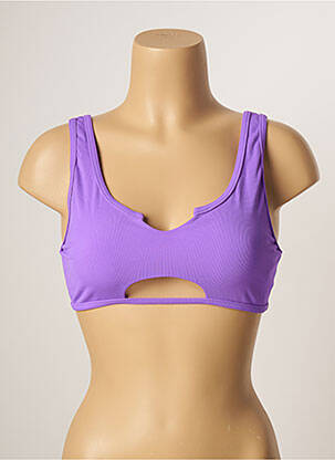 Haut de maillot de bain stretch brassieres violet KHASSANI femme