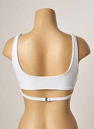 Haut de maillot de bain stretch brassieres blanc KHASSANI femme