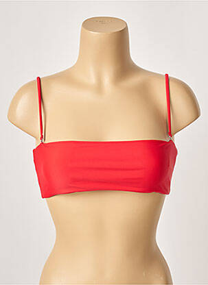 Haut de maillot de bain stretch haut bandeau rouge KHASSANI femme