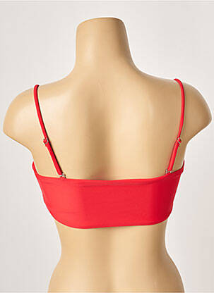 Haut de maillot de bain stretch haut bandeau rouge KHASSANI femme