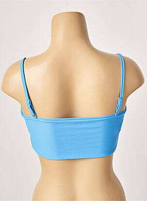 Haut de maillot de bain stretch haut bandeau bleu KHASSANI femme
