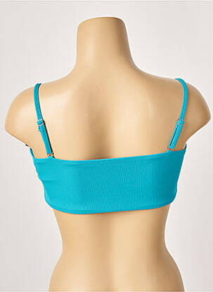 Haut de maillot de bain stretch haut bandeau bleu KHASSANI femme