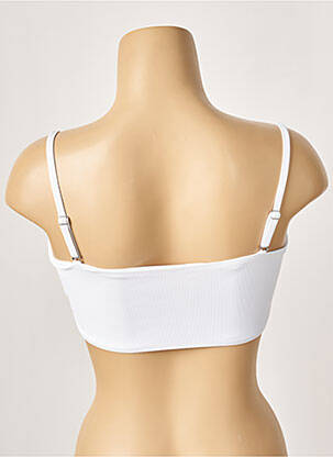 Haut de maillot de bain stretch haut bandeau blanc KHASSANI femme