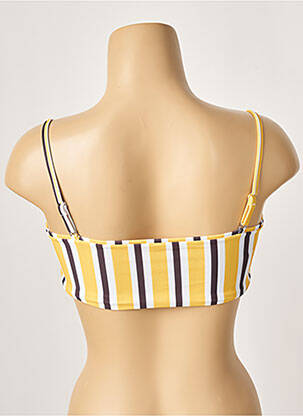Haut de maillot de bain stretch haut bandeau jaune KHASSANI femme