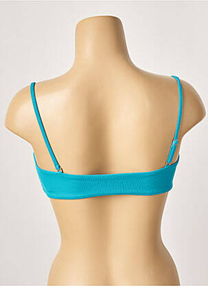 Haut de maillot de bain stretch haut bandeau bleu KHASSANI femme