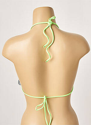 Haut de maillot de bain stretch haut triangles vert KHASSANI femme