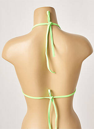 Haut de maillot de bain stretch haut triangles vert KHASSANI femme