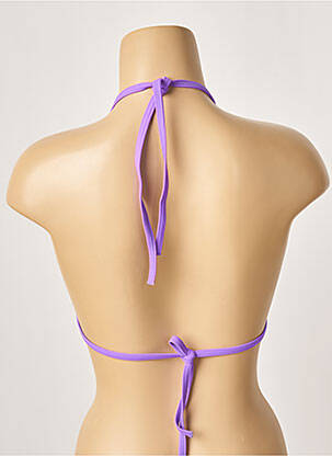 Haut de maillot de bain stretch haut triangles violet KHASSANI femme