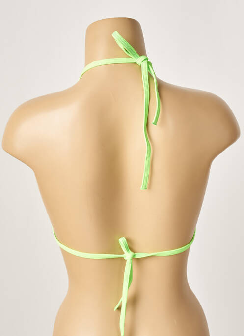 Haut de maillot de bain stretch haut triangles vert KHASSANI femme