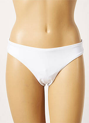 Bas de maillot de bain stretch culotte blanc KHASSANI femme