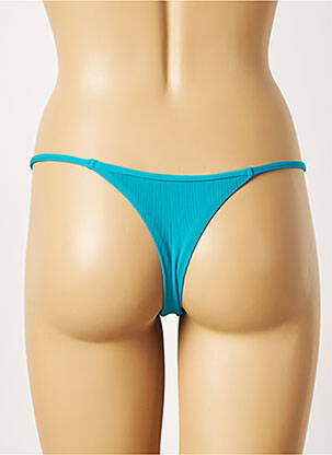 Bas de maillot de bain stretch string bleu KHASSANI femme