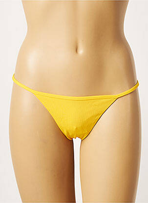 Bas de maillot de bain stretch string jaune KHASSANI femme