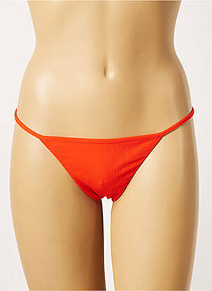 Bas de maillot de bain stretch string orange KHASSANI femme