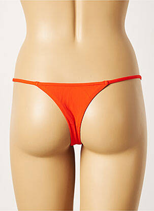 Bas de maillot de bain stretch string orange KHASSANI femme