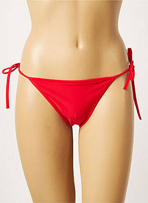 Bas de maillot de bain fermeture liens à nouer string rouge KHASSANI femme
