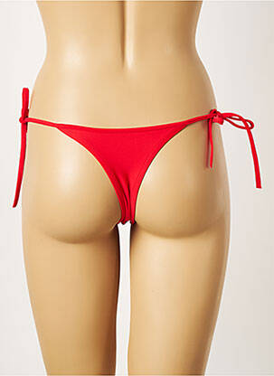 Bas de maillot de bain fermeture liens à nouer string rouge KHASSANI femme