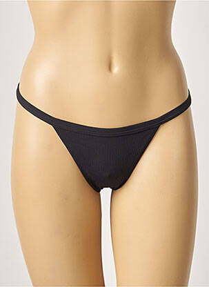 Bas de maillot de bain stretch string noir KHASSANI femme