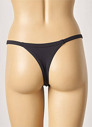 Bas de maillot de bain stretch string noir KHASSANI femme