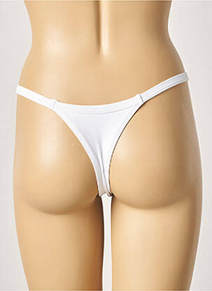 Bas de maillot de bain stretch string blanc KHASSANI femme