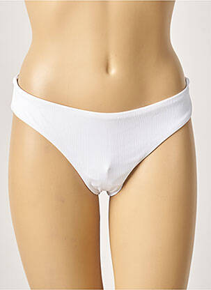Bas de maillot de bain stretch culotte blanc KHASSANI femme