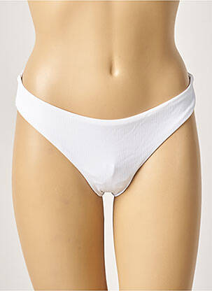Bas de maillot de bain stretch culotte blanc KHASSANI femme