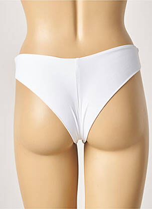 Bas de maillot de bain stretch culotte blanc KHASSANI femme