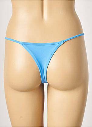 Bas de maillot de bain stretch string bleu KHASSANI femme
