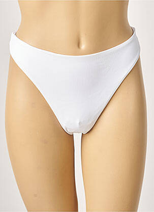 Bas de maillot de bain stretch string blanc KHASSANI femme