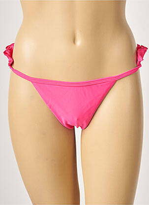 Bas de maillot de bain stretch string rose KHASSANI femme