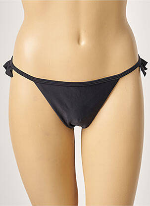 Bas de maillot de bain stretch string noir KHASSANI femme