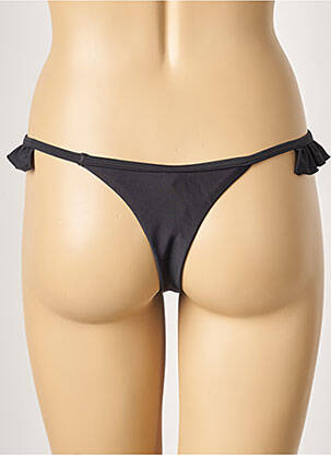 Bas de maillot de bain stretch string noir KHASSANI femme