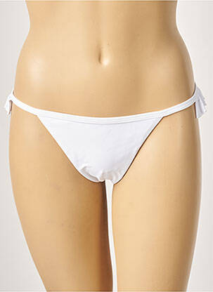 Bas de maillot de bain stretch string blanc KHASSANI femme
