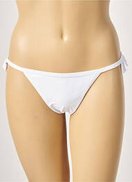 Bas de maillot de bain stretch string blanc KHASSANI femme