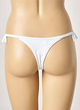 Bas de maillot de bain stretch string blanc KHASSANI femme