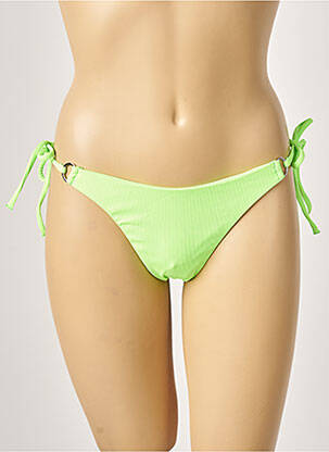 Bas de maillot de bain stretch bikini vert KHASSANI femme