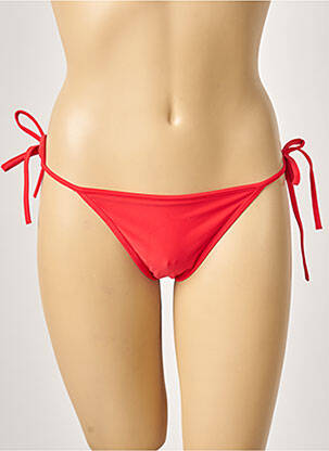 Bas de maillot de bain fermeture liens à nouer string rouge KHASSANI femme