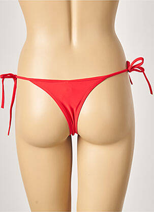 Bas de maillot de bain fermeture liens à nouer string rouge KHASSANI femme