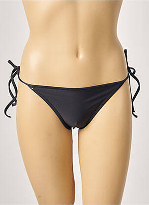 Bas de maillot de bain fermeture liens à nouer string noir KHASSANI femme