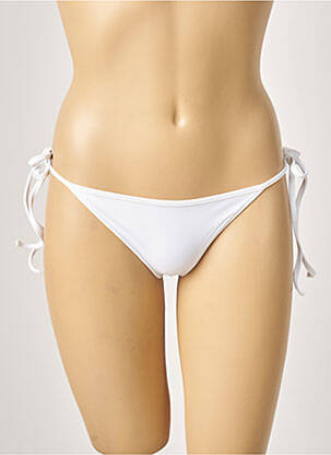 Bas de maillot de bain stretch bikini blanc KHASSANI femme