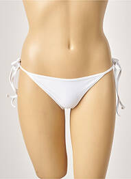 Bas de maillot de bain stretch bikini blanc KHASSANI femme