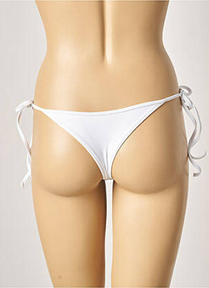 Bas de maillot de bain stretch bikini blanc KHASSANI femme