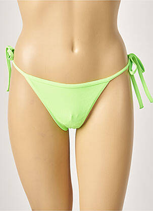 Bas de maillot de bain stretch bikini vert KHASSANI femme