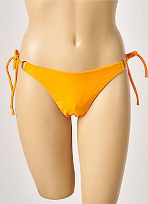 Bas de maillot de bain stretch bikini orange KHASSANI femme