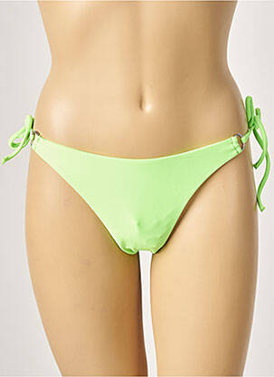 Bas de maillot de bain stretch bikini vert KHASSANI femme