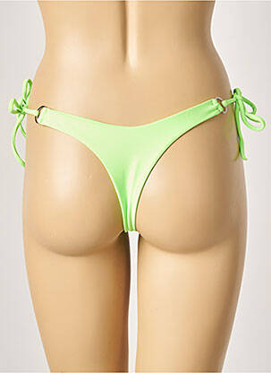 Bas de maillot de bain stretch bikini vert KHASSANI femme