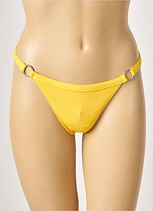 Bas de maillot de bain stretch string jaune KHASSANI femme