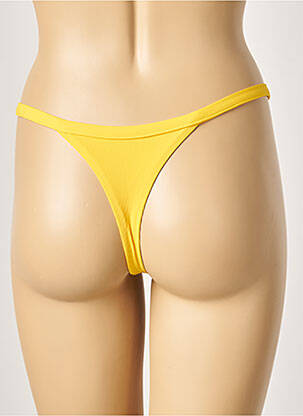 Bas de maillot de bain stretch string jaune KHASSANI femme