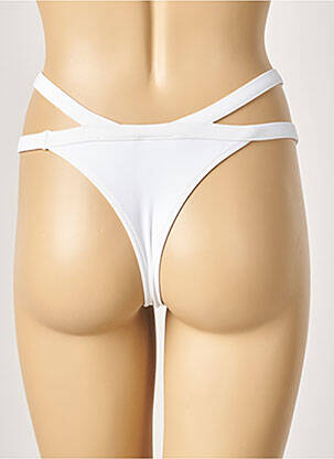 Bas de maillot de bain stretch string blanc KHASSANI femme