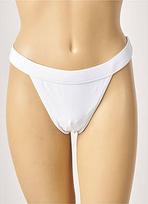 Bas de maillot de bain stretch string blanc KHASSANI femme